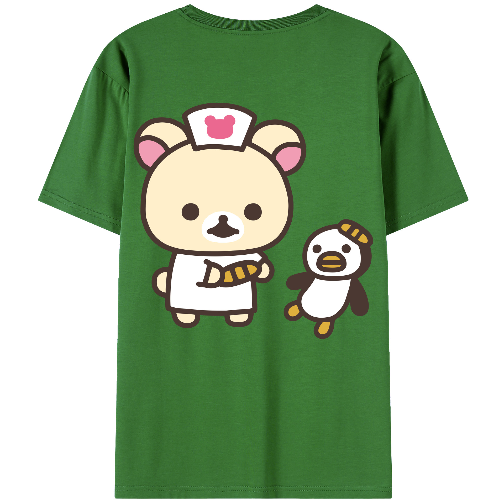 （画像用） リラックマ リラックマ キイロイトリ Rilakkuma Korilakkuma Kiiroitori レディース半袖Tシャツ(バックプリント)